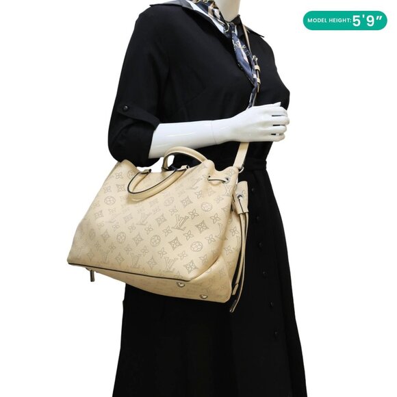 Louis Vuitton Bella Mahina Leather Tote Bag Cream - Picture 2 of 14